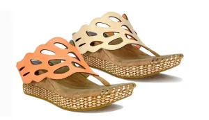 Mango/Cream Reversible Sandal