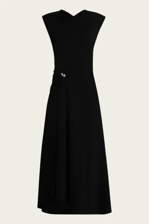 Mary Midi Dress in Black