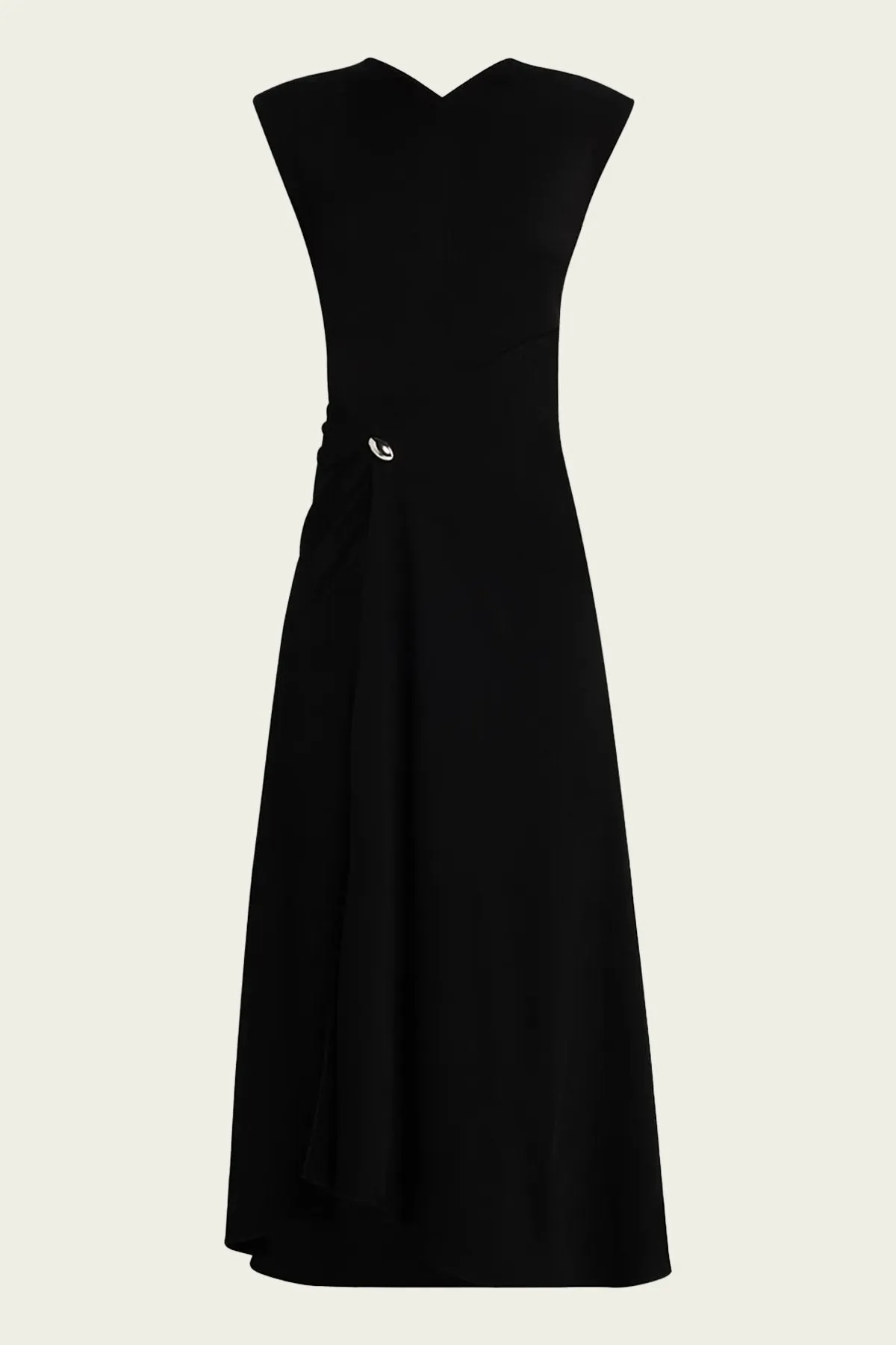 Mary Midi Dress in Black