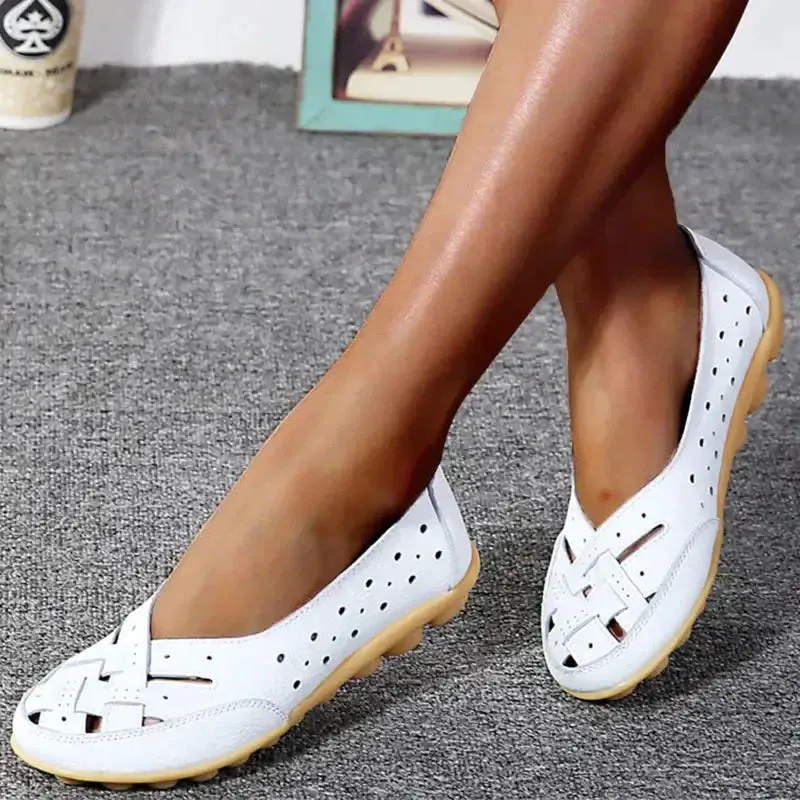 Melody – Stijlvolle platte leren schoenen