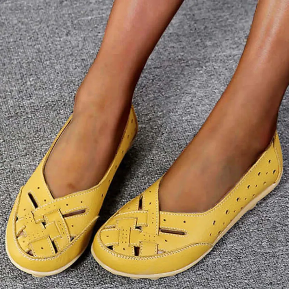 Melody – Stijlvolle platte leren schoenen