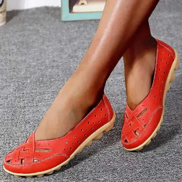 Melody – Stijlvolle platte leren schoenen