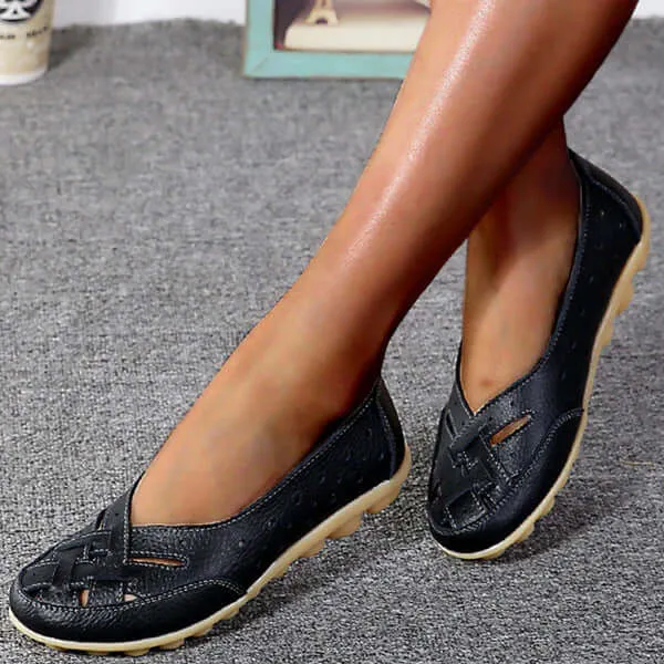 Melody – Stijlvolle platte leren schoenen