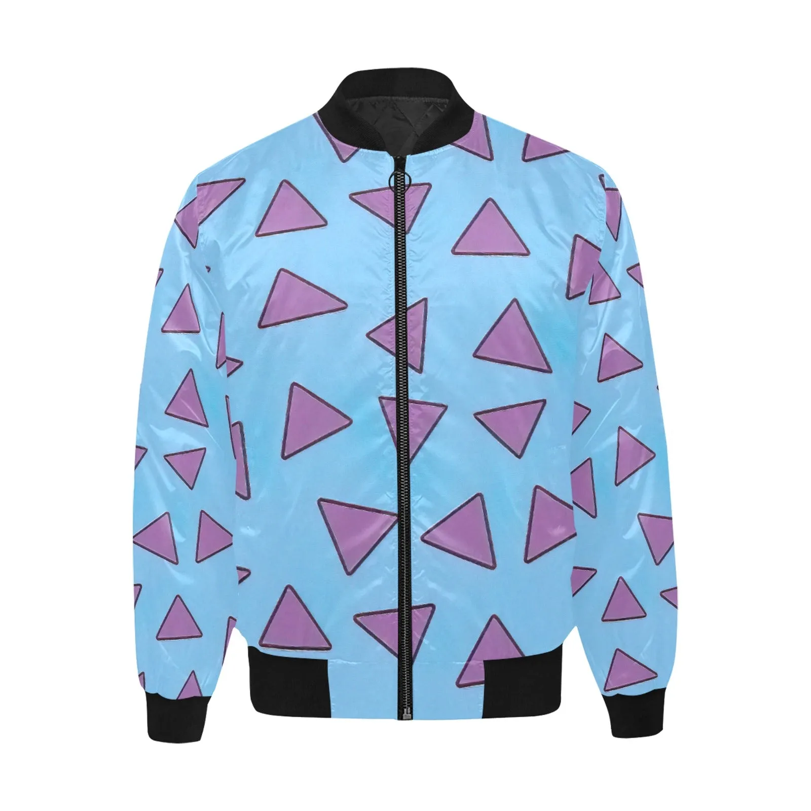 Men's All Over Print Quilted Bomber Jacket(Model H33)
