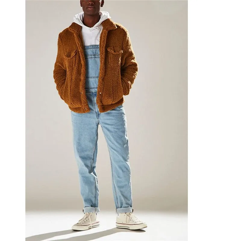 Men's Denim Bib Overalls Jumpsuit Workwear Dungaree Pants Jumpsuit