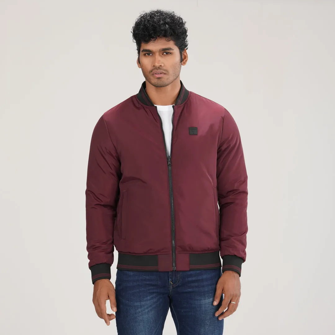 Mens Reversible Maroon Bomber