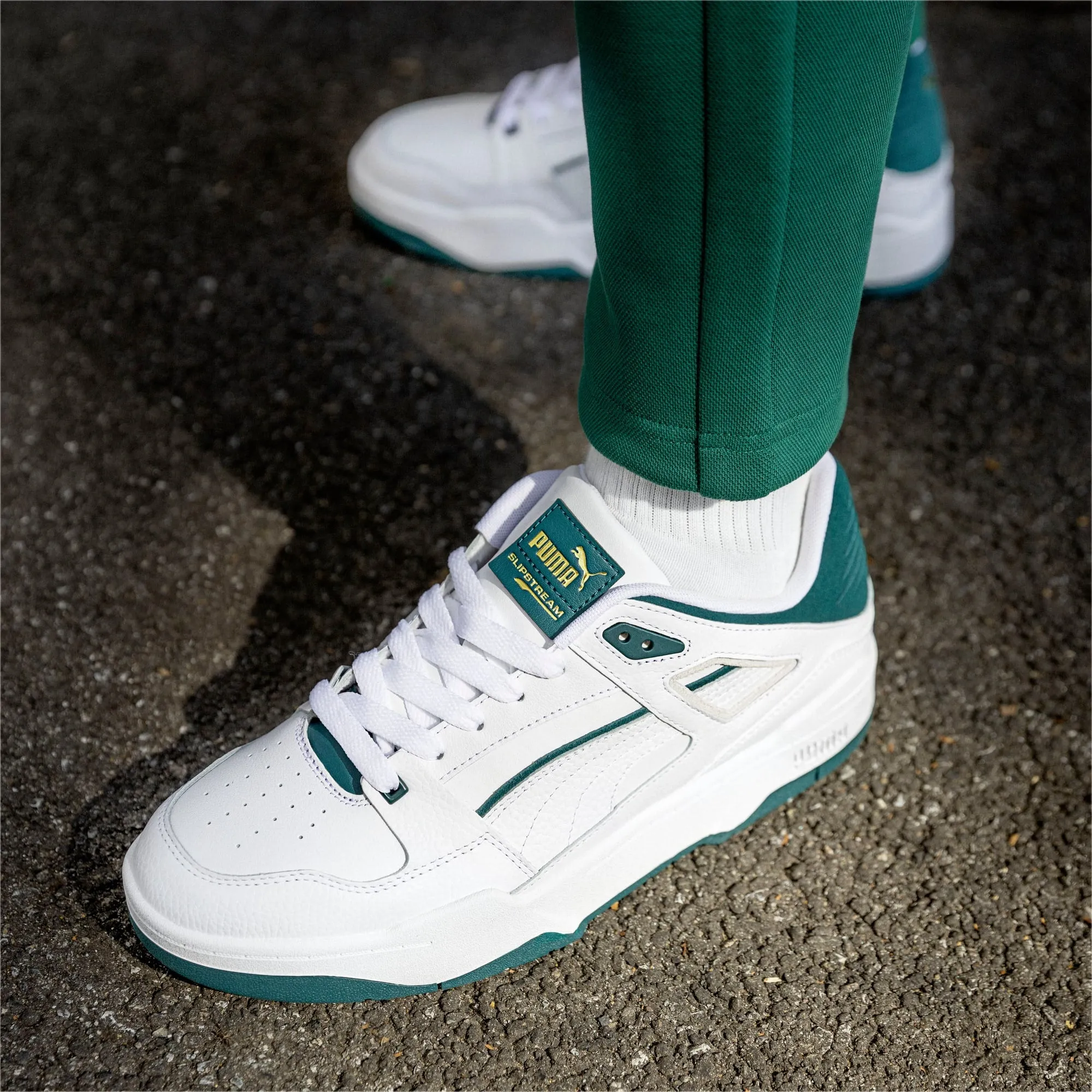 Mens Slipstream Sneaker - White/Varsity Green