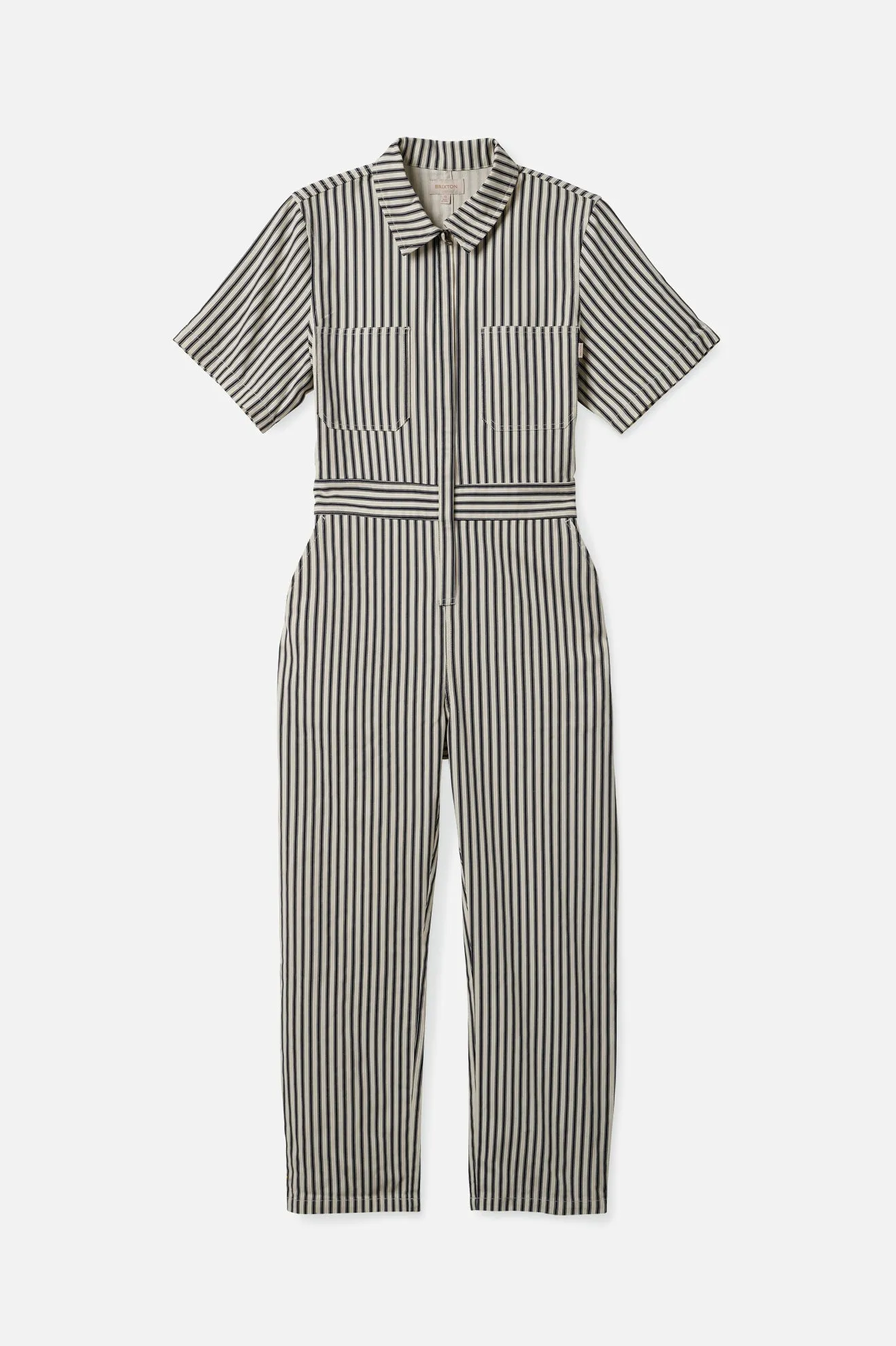 Mersey S/S Coverall - Dove Stripe