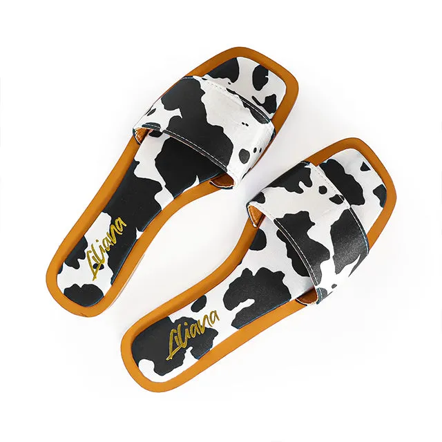MINDEE-2 Cow Black White Print