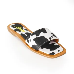 MINDEE-2 Cow Black White Print