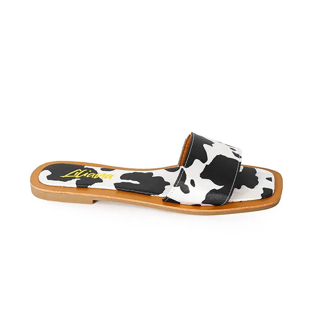 MINDEE-2 Cow Black White Print