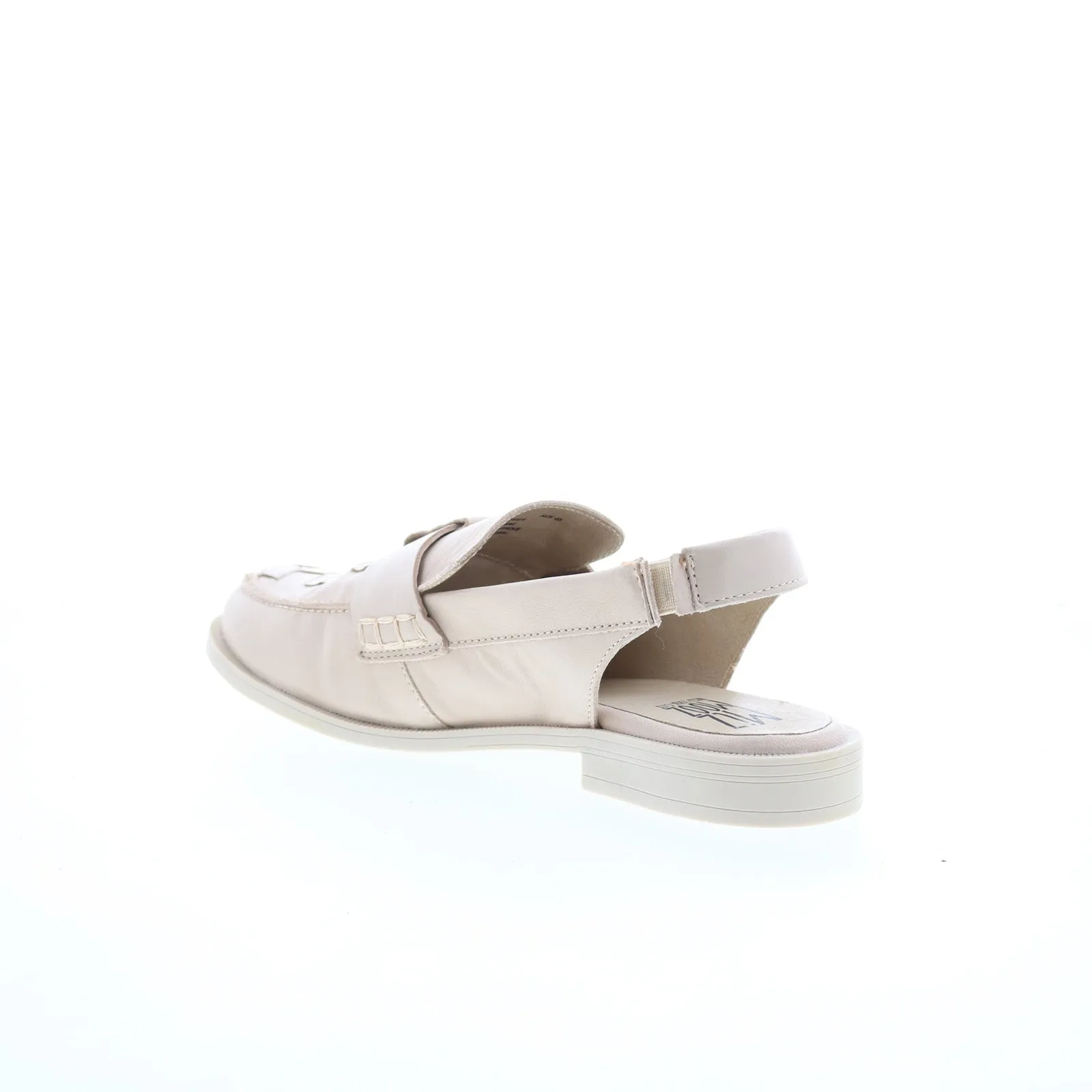 Miz Mooz Dorsey Womens Beige Leather Slip On Loafer Flats Shoes