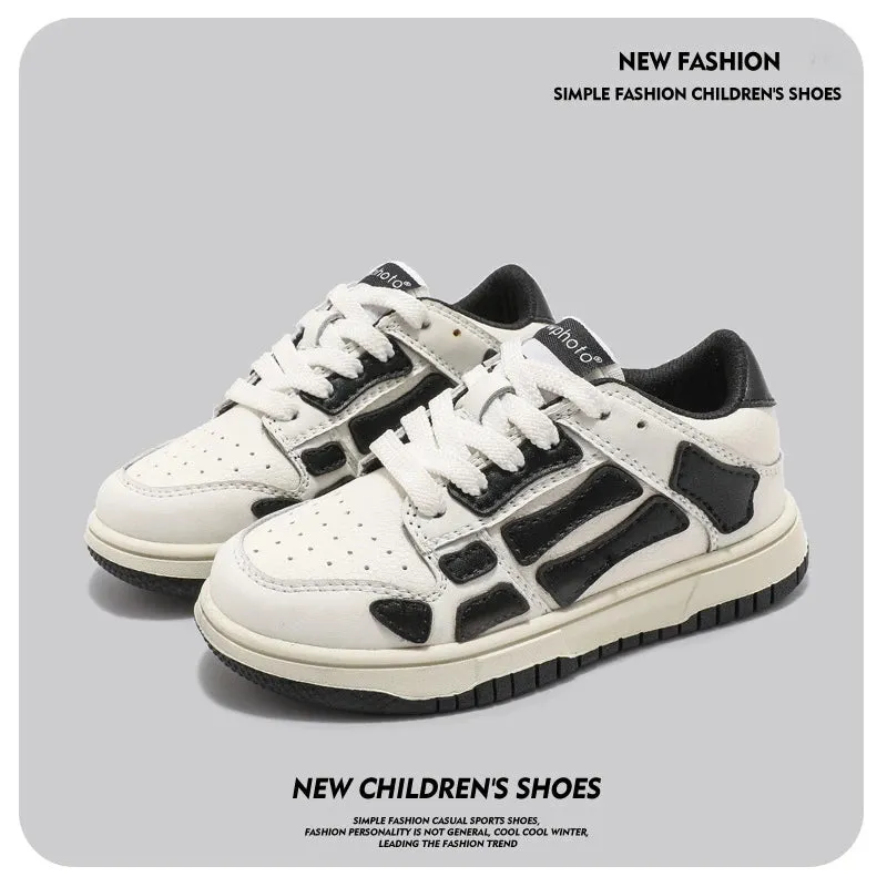 MOF Kids skeleton leather sneakers