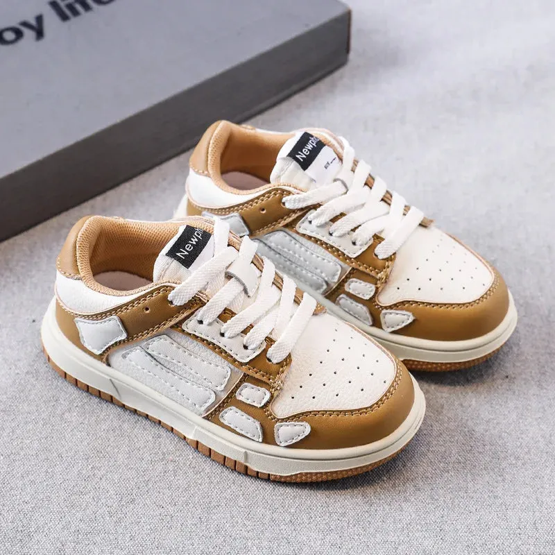 MOF Kids skeleton leather sneakers