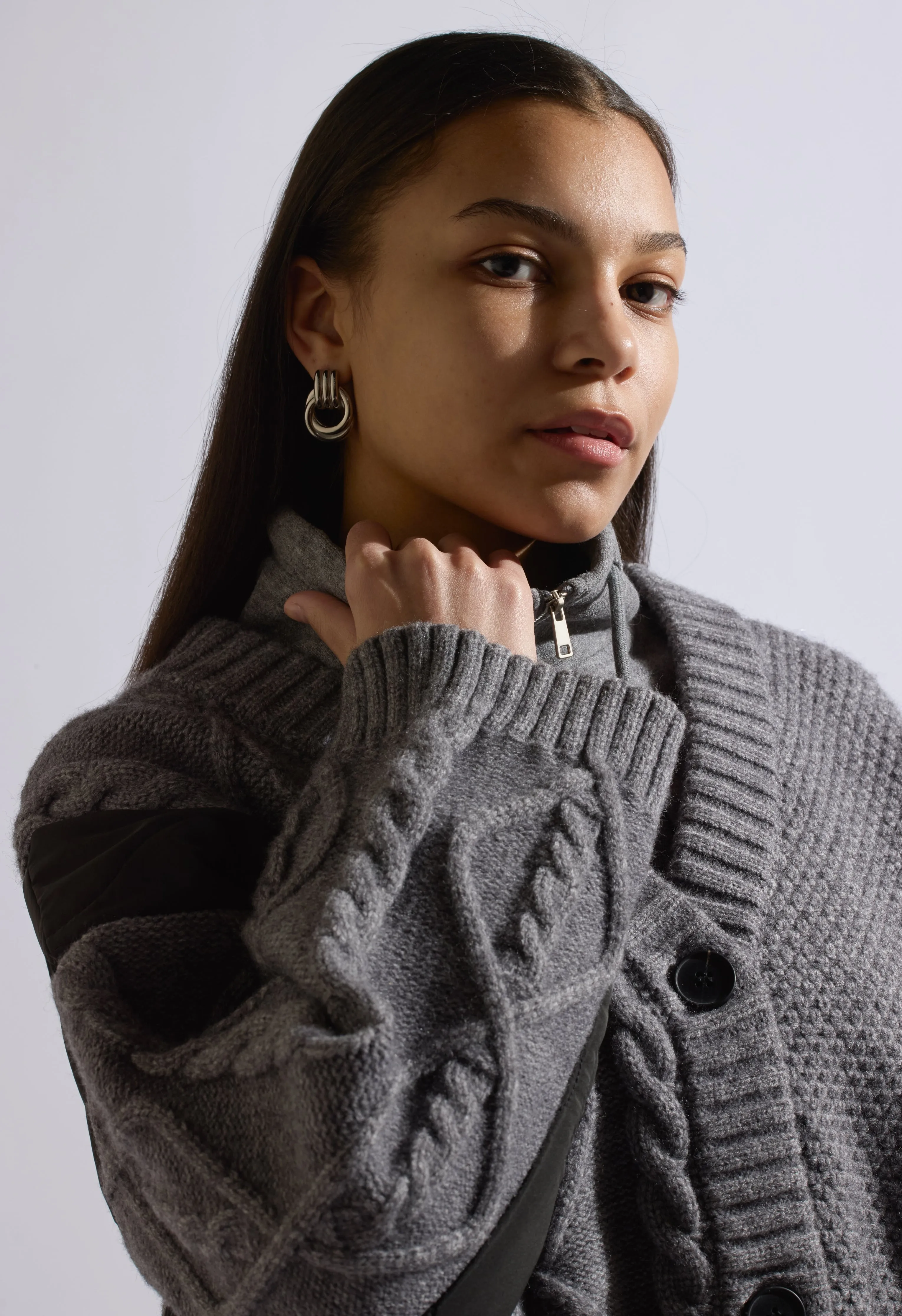 Napier Cableknit Cardigan