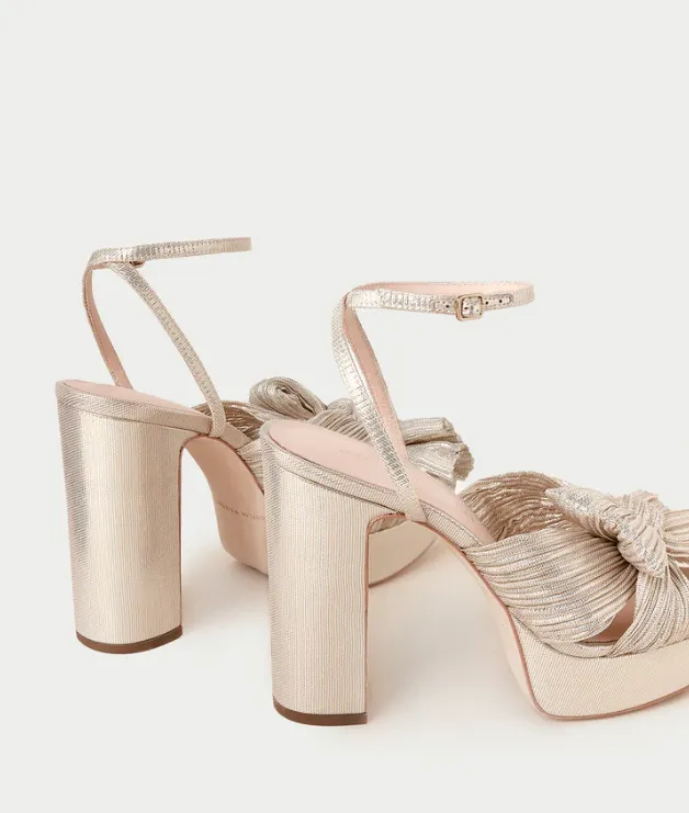 Natalia Pleated Platform Sandal
