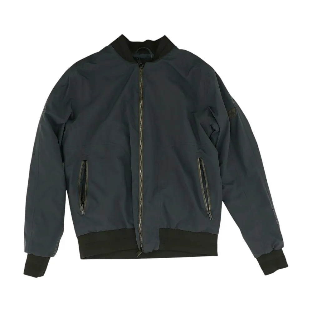 Navy Solid Bomber Jacket