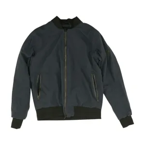 Navy Solid Bomber Jacket
