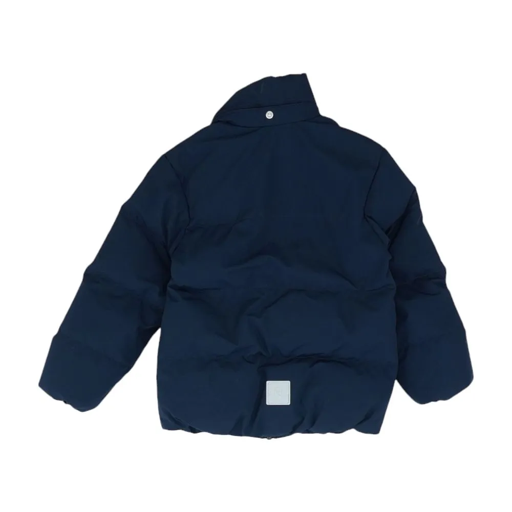 Navy Solid Puffer Jacket