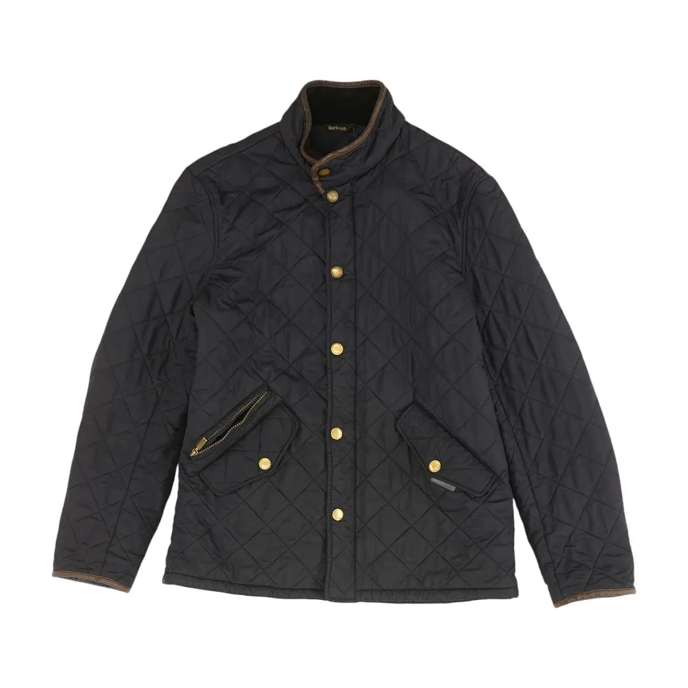 Navy Solid Puffer Jacket