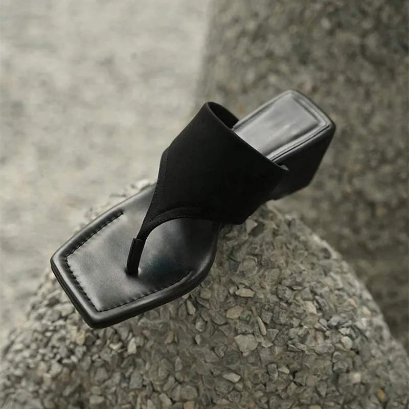 NEW & INSTOCK - Korean French Style Leather Wedge Slipper