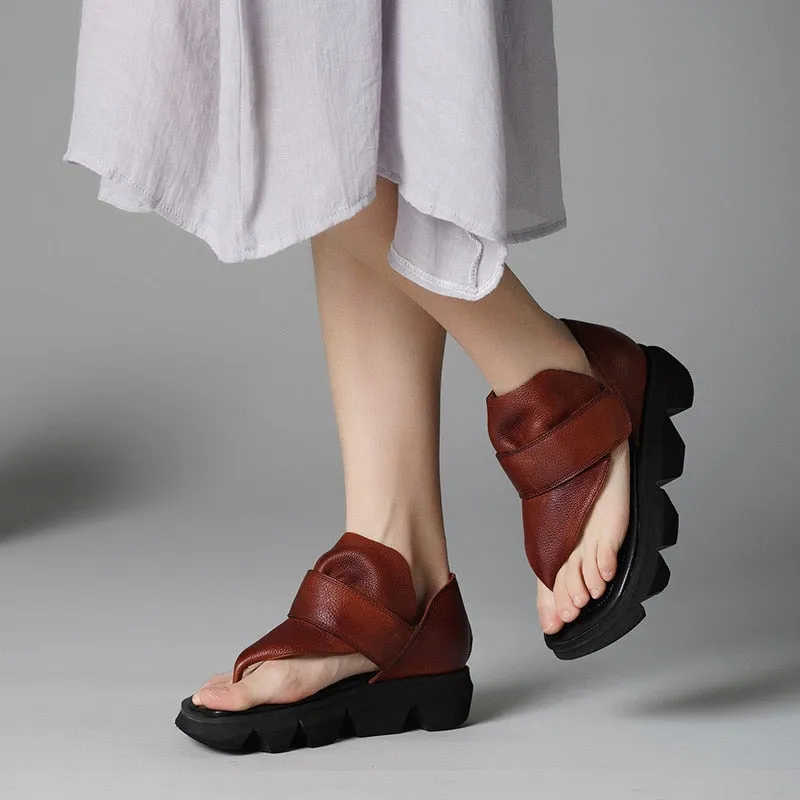 new hot fashion hand-to-neck casual shoes thick-soled sports leather comfortable soft beach shoes