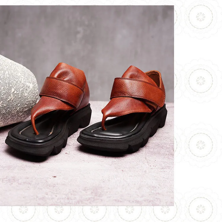 new hot fashion hand-to-neck casual shoes thick-soled sports leather comfortable soft beach shoes