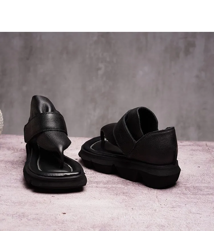 new hot fashion hand-to-neck casual shoes thick-soled sports leather comfortable soft beach shoes