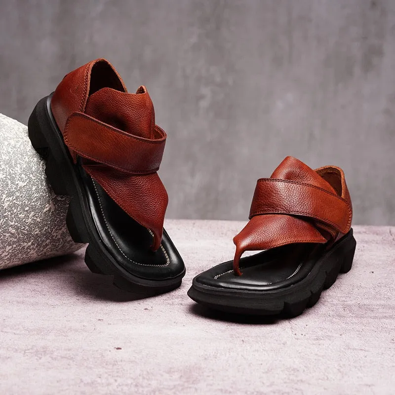 new hot fashion hand-to-neck casual shoes thick-soled sports leather comfortable soft beach shoes