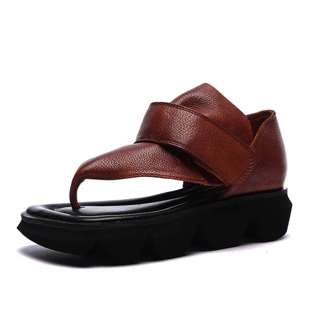 new hot fashion hand-to-neck casual shoes thick-soled sports leather comfortable soft beach shoes