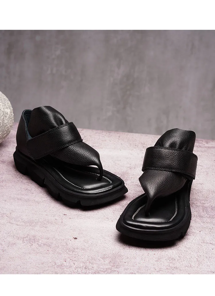 new hot fashion hand-to-neck casual shoes thick-soled sports leather comfortable soft beach shoes