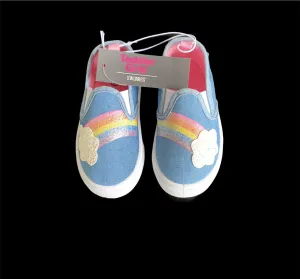 NEW Swiggles Toddler Slip on Casual Sneakers Rainbow, Sz 8