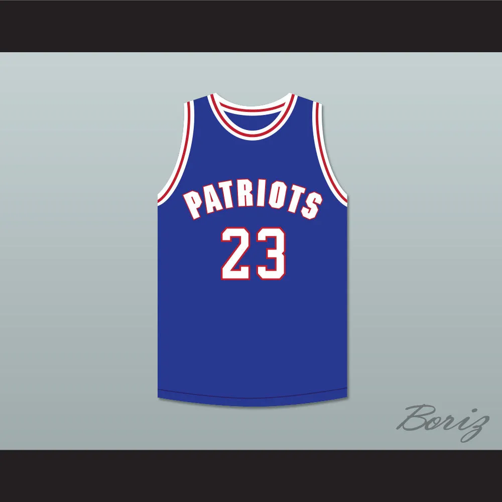 Noah Greggory 23 Will Foster High School Patriots Blue Basketball Jersey The Red Sneakers