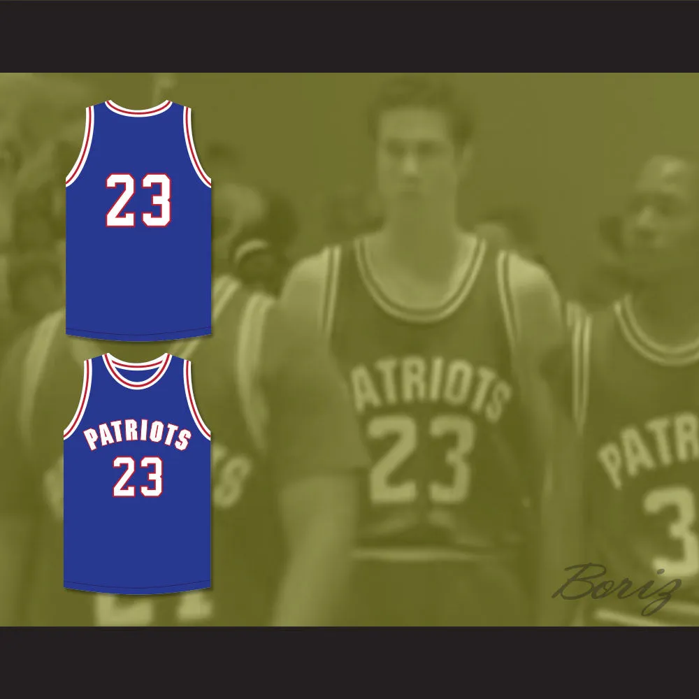 Noah Greggory 23 Will Foster High School Patriots Blue Basketball Jersey The Red Sneakers
