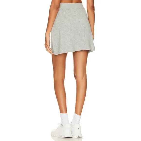 NWT WeWoreWhat Womens Cable Knit Skirt Mini Heather Grey Medium