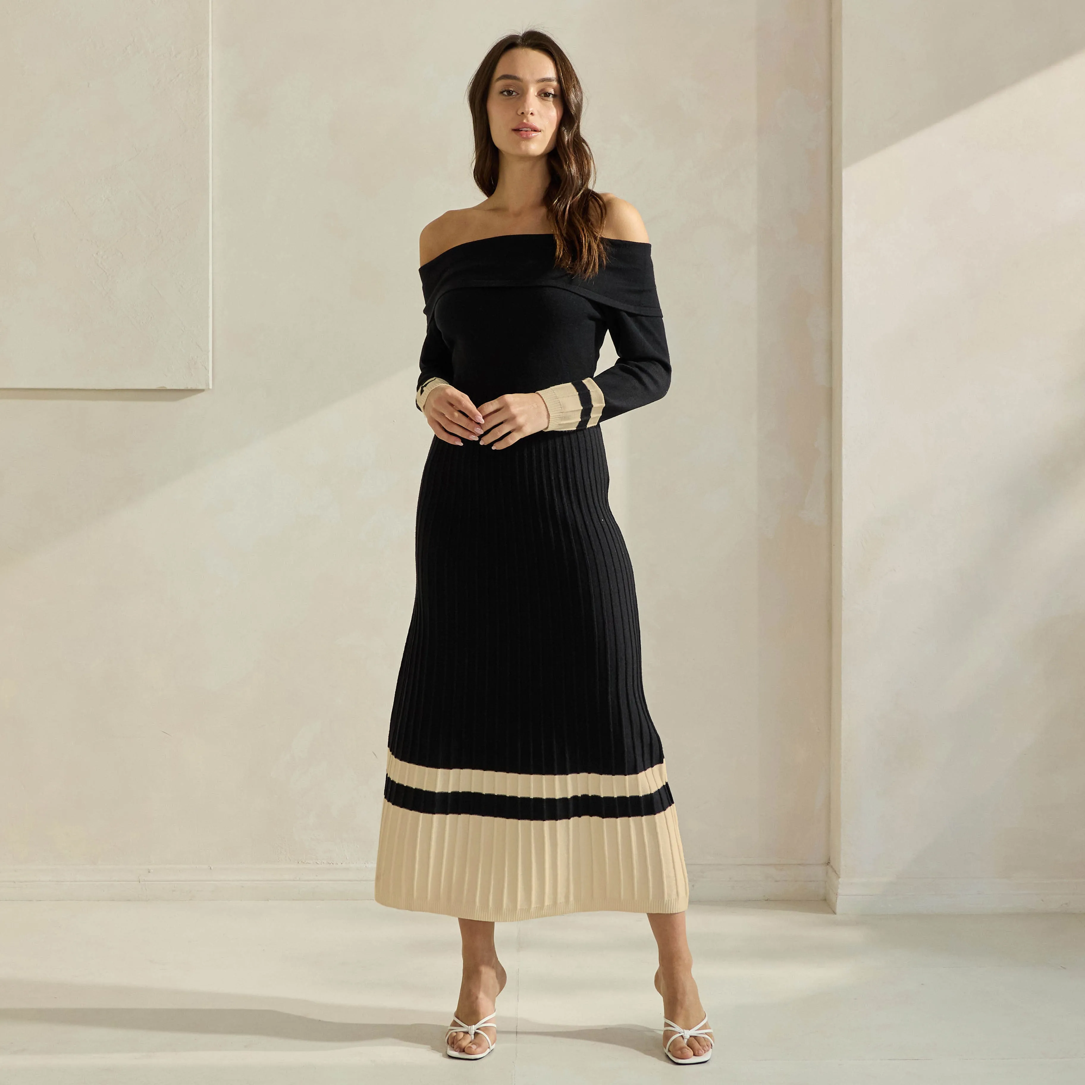 Off Shoulder Sweater Dress