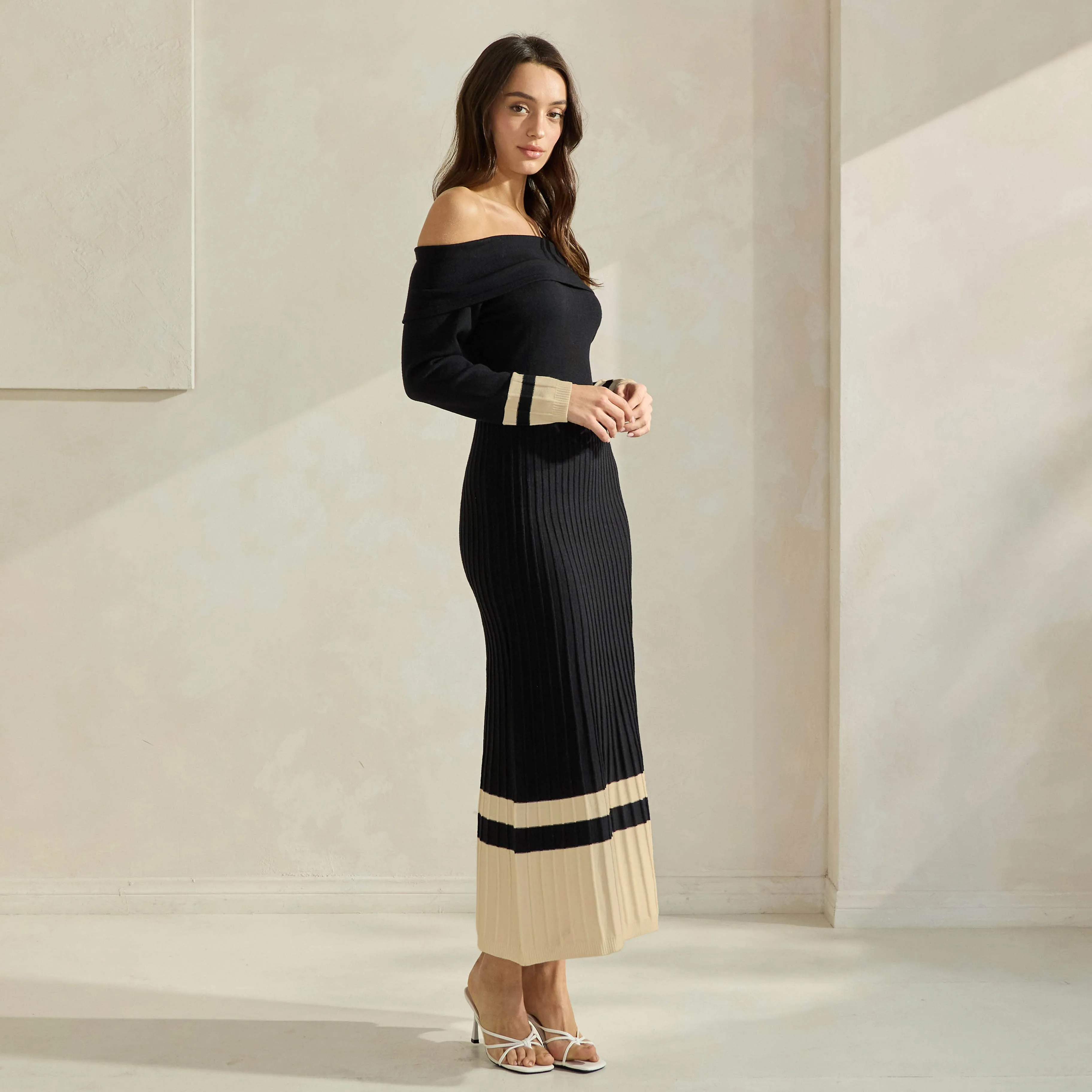 Off Shoulder Sweater Dress