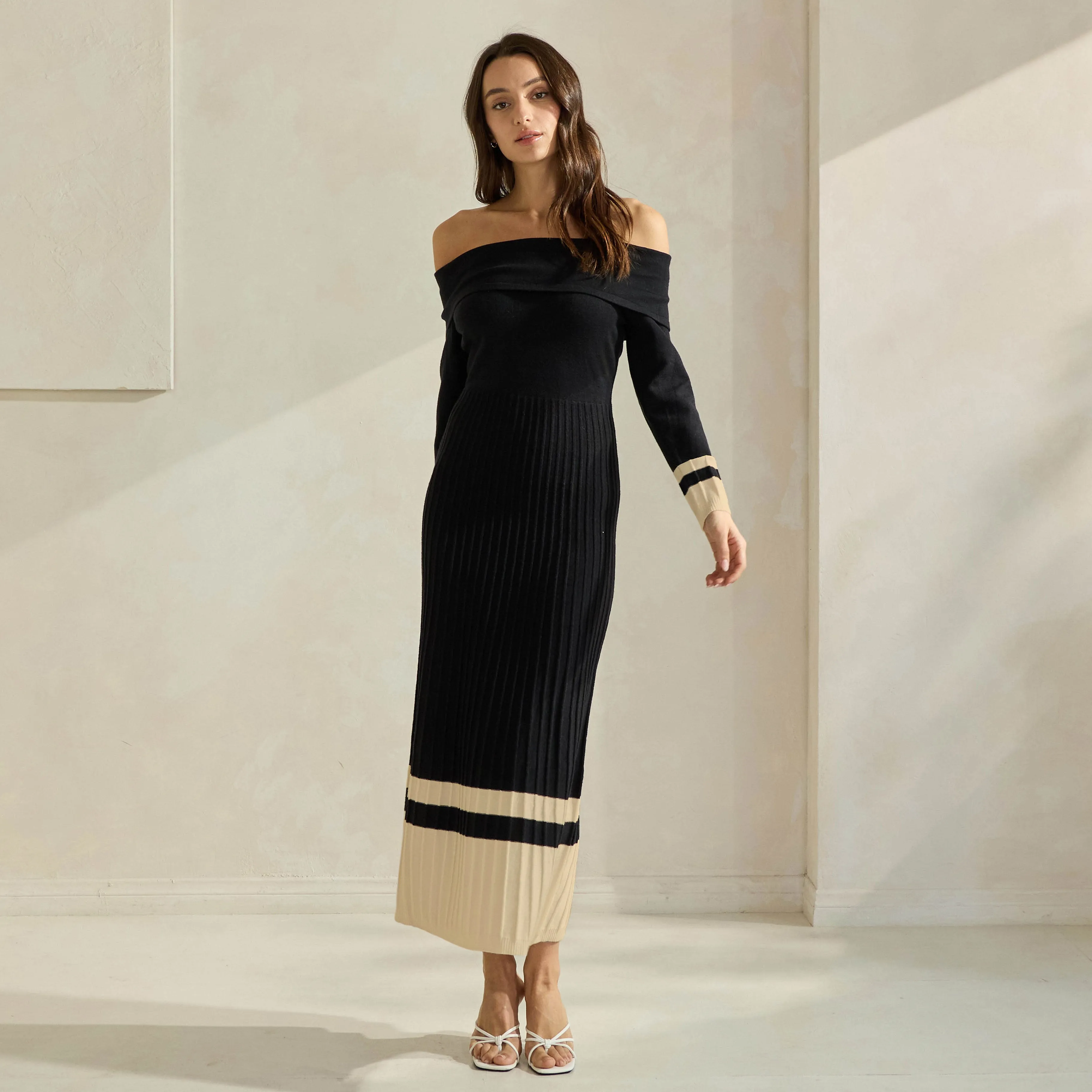 Off Shoulder Sweater Dress