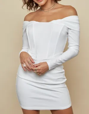 Off the Shoulder Corset Mini Dress