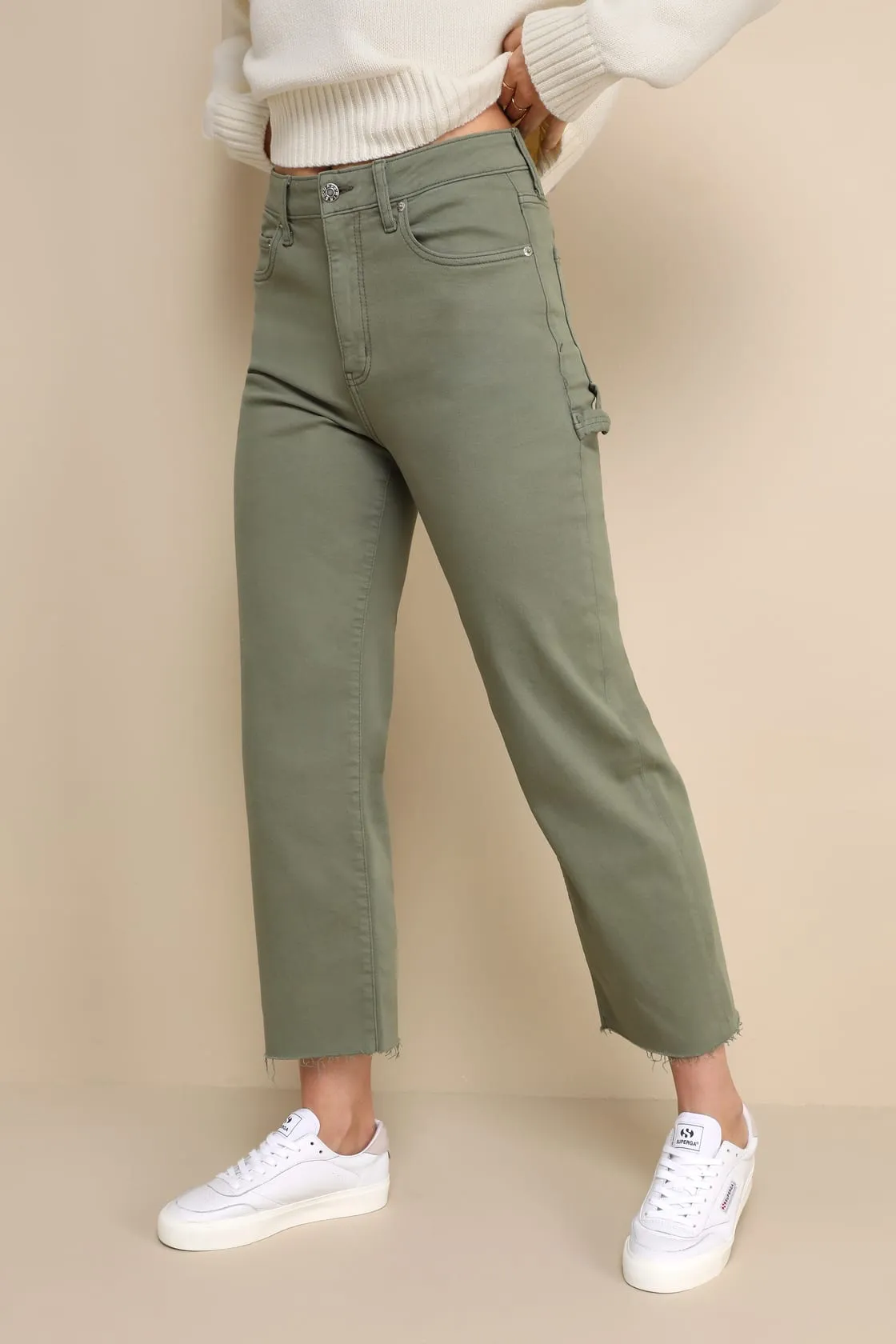 Olivia Utility High Rise Straight Crop