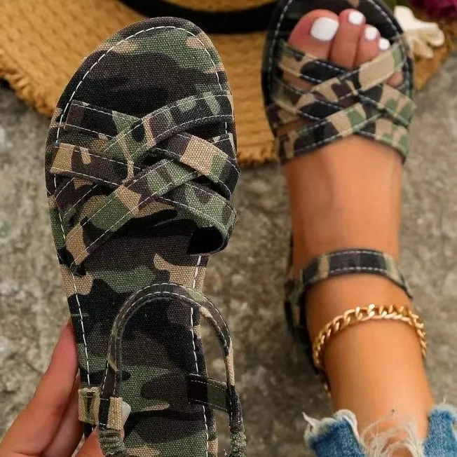 Open Toe Flats Sandals
