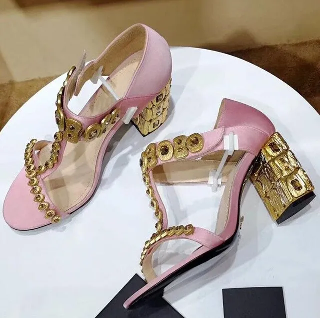 Open Toe T-strap Crystal Diamond High Heel Shoes Women Elegant Wedding Shoe
