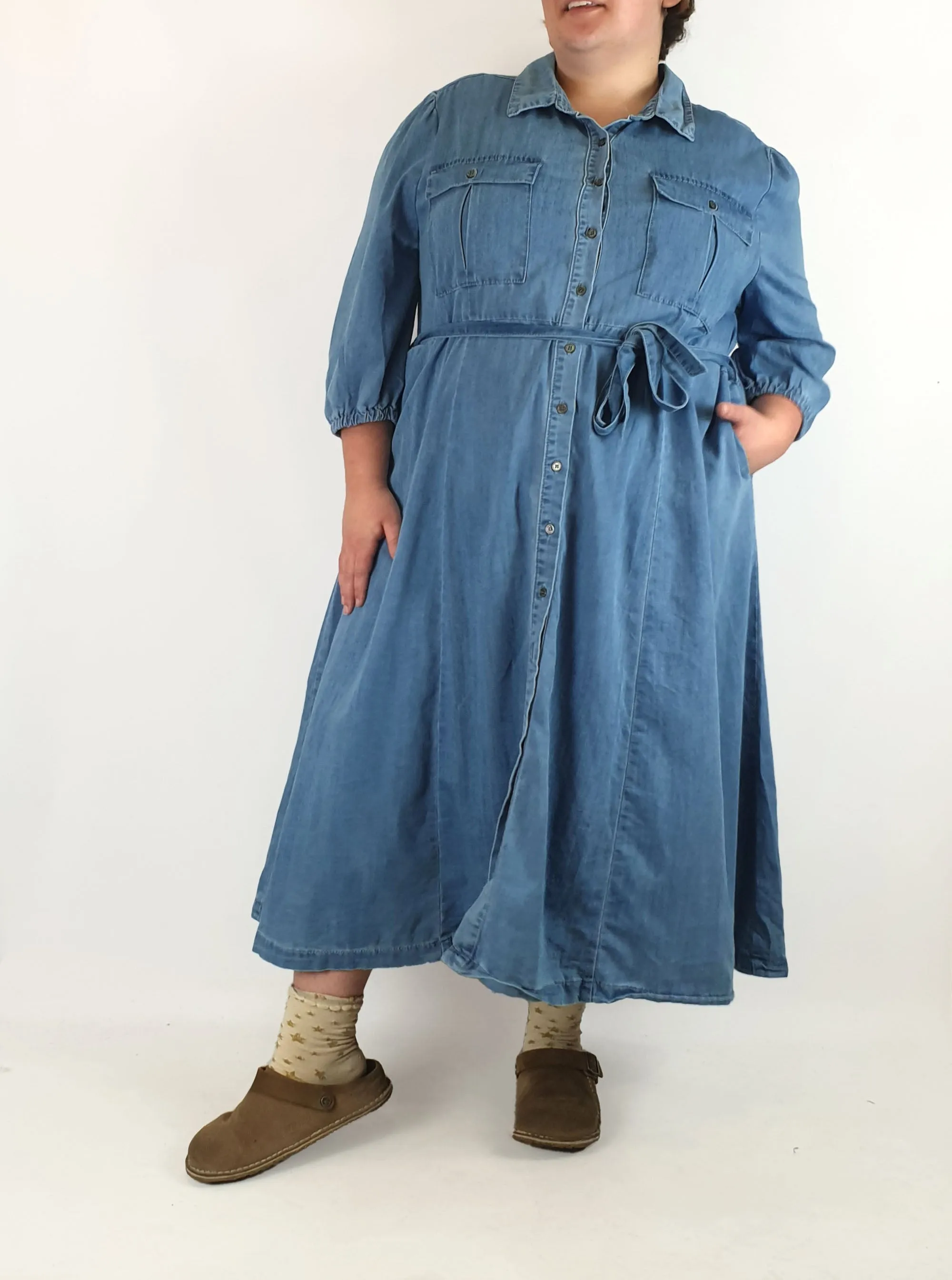 Orange Sherbet denim dress size 20