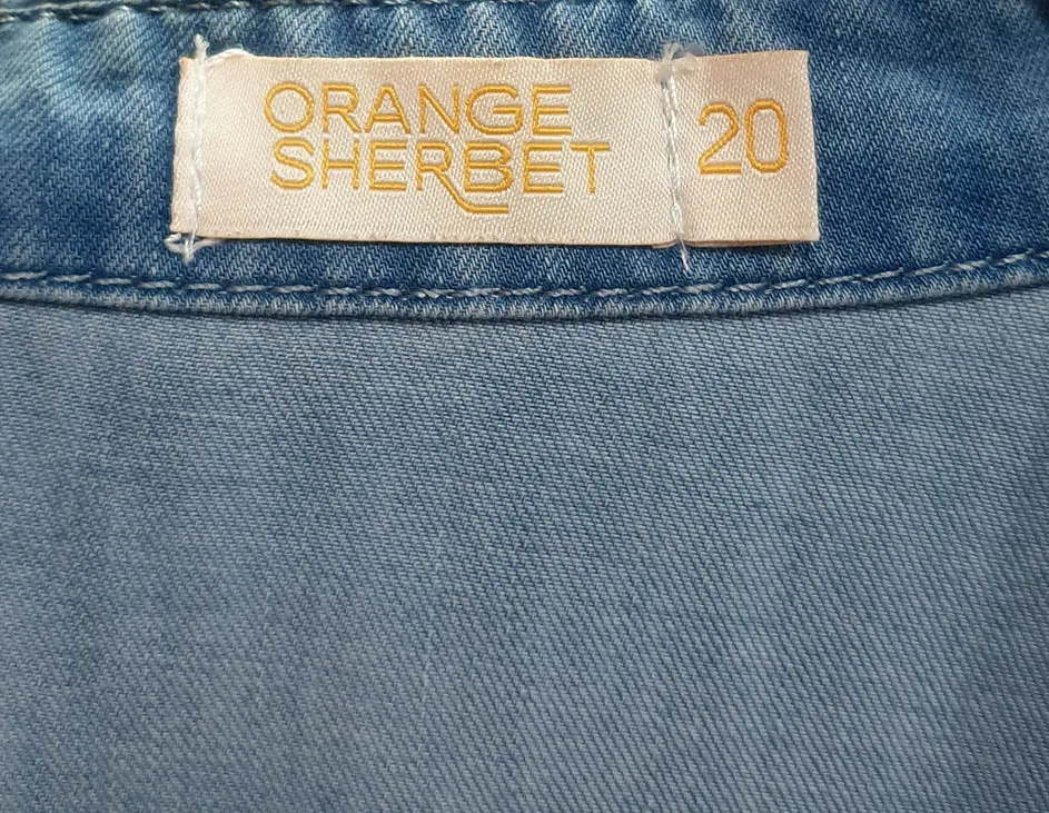 Orange Sherbet denim dress size 20