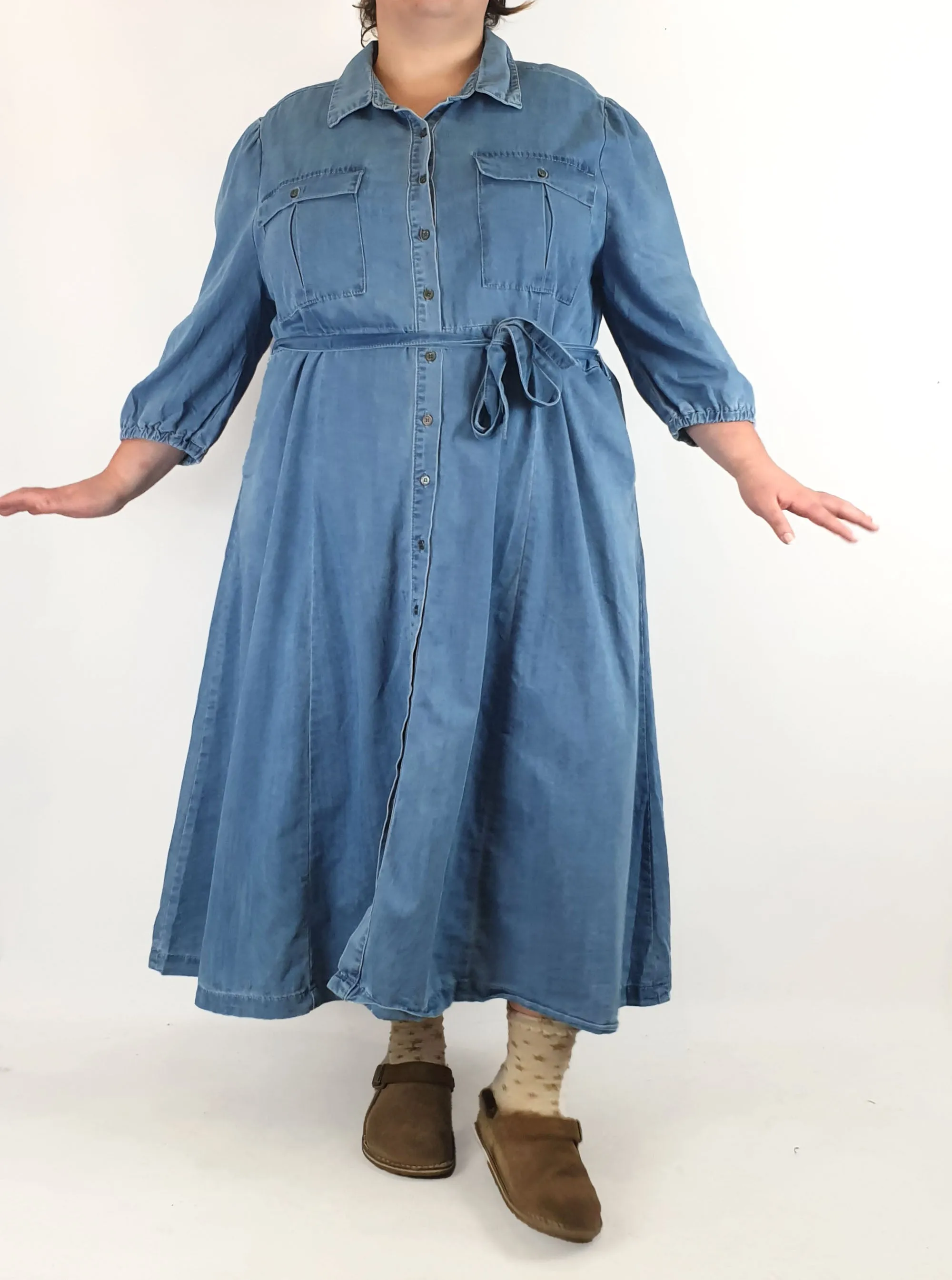 Orange Sherbet denim dress size 20