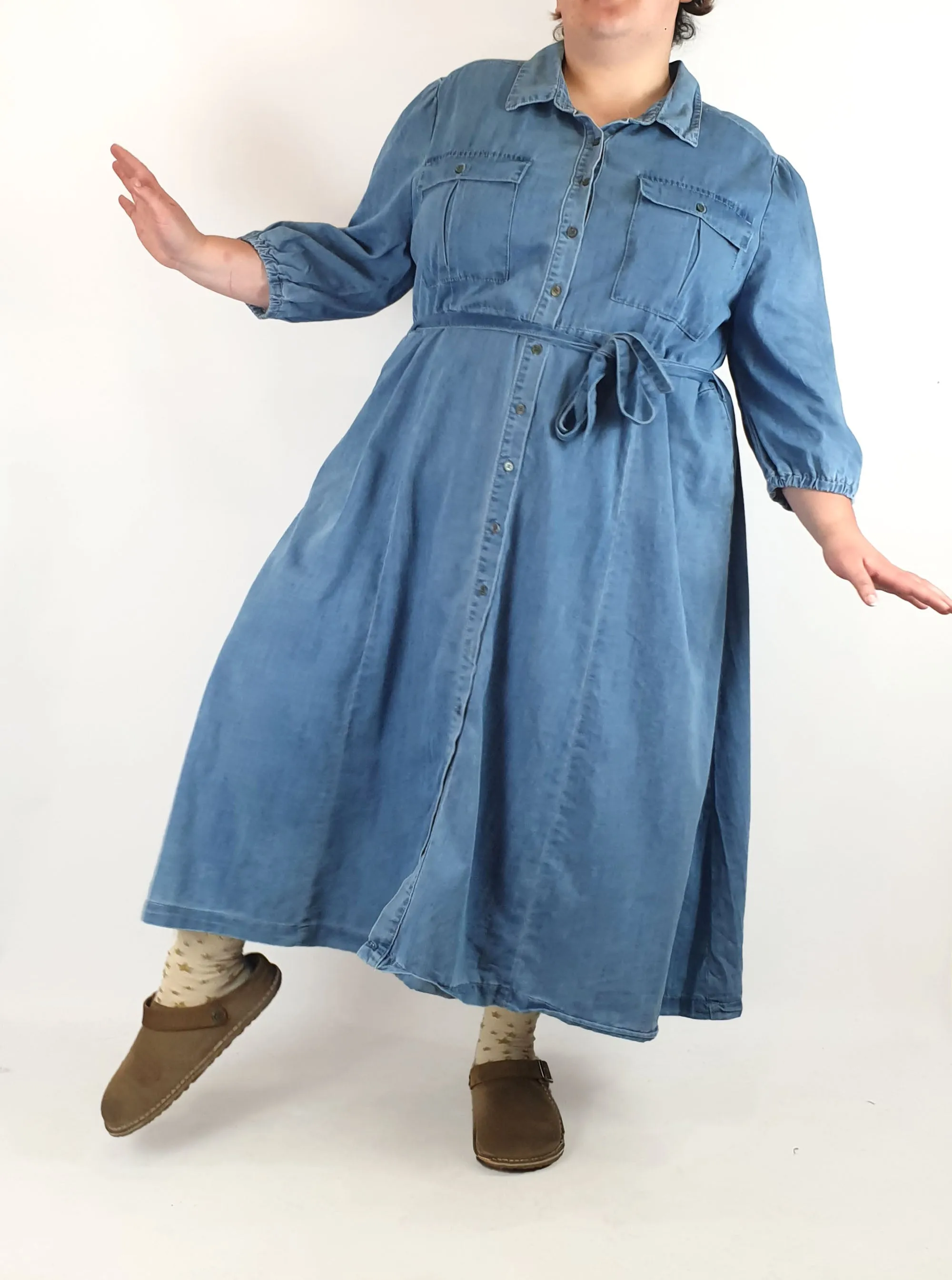 Orange Sherbet denim dress size 20