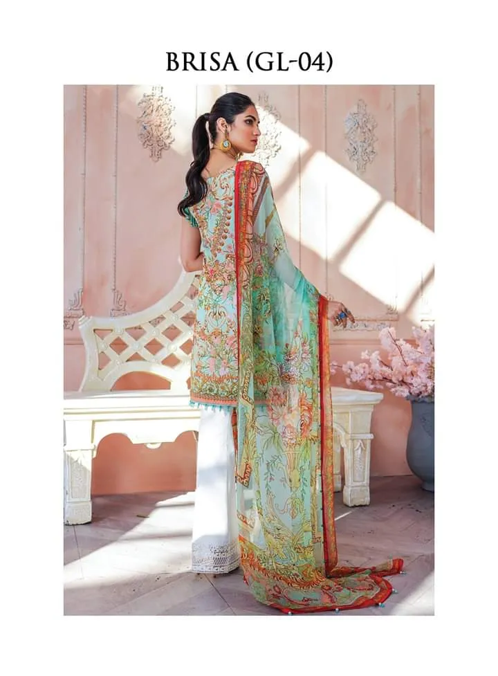 Pakistani Designer Lawn Dress in Mint Green #M0013