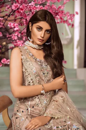 Pakistani Eid Dress in Peach Color with Embroidery #Z1006