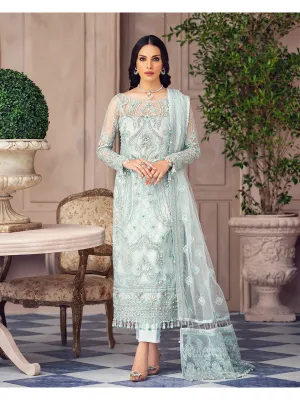 Party Dress Pakistani 2021 in Turquoise Color #BB118