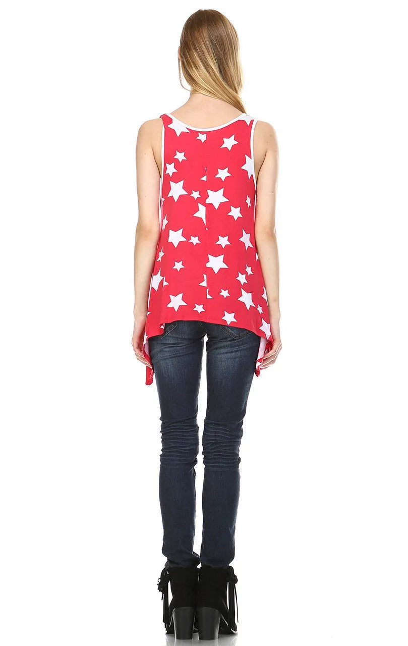 Patriotic Shirt Tank Big Star Patterns Big Star Red White